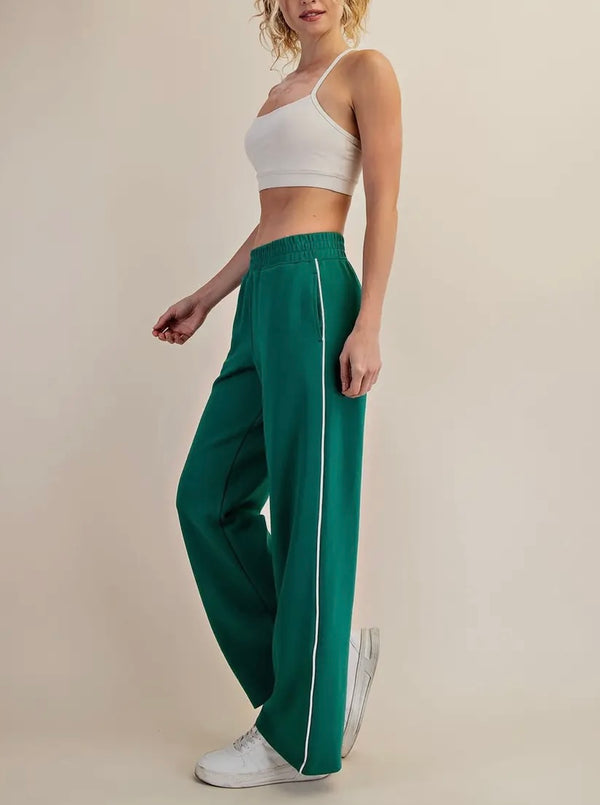 Rachel Modal Scuba Piping Side Stripe Pant - Lu Roo & Co Boutique