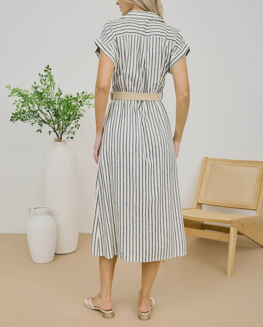 Joesephen Stripe Belted Dress