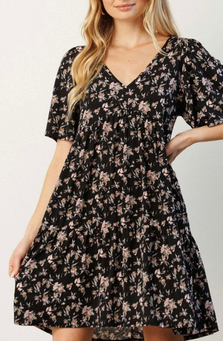 Butterfly Season Flower Print Dress