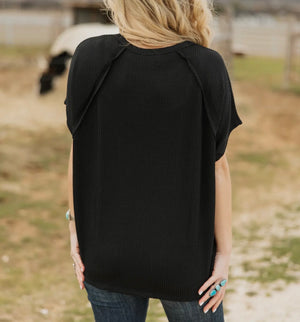 Vic Textured Dolman Top (4 Colors)