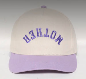 Mother Embroidered Two Tone Purple Hat
