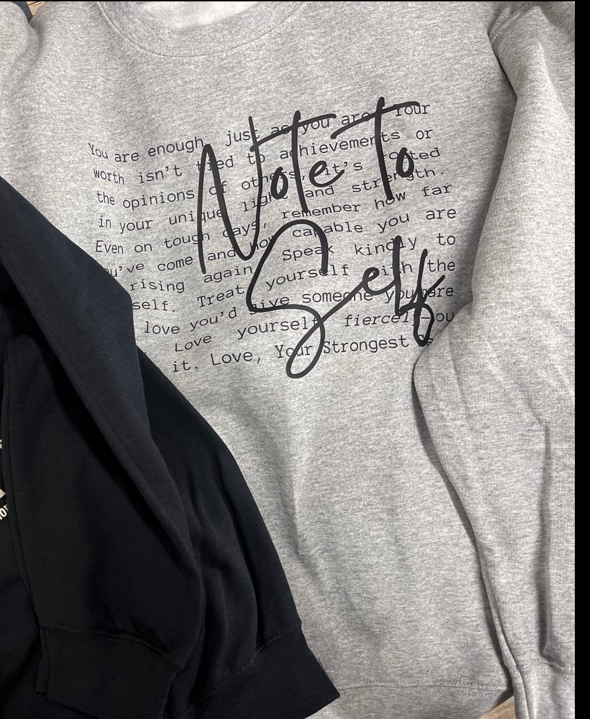 Note To Self Graphic Sweatshirt