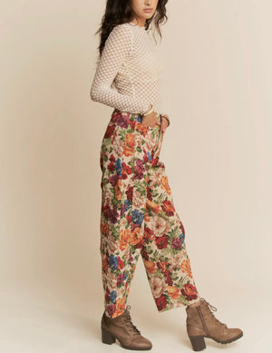 Demi Floral Tapestry Wide Leg Pant
