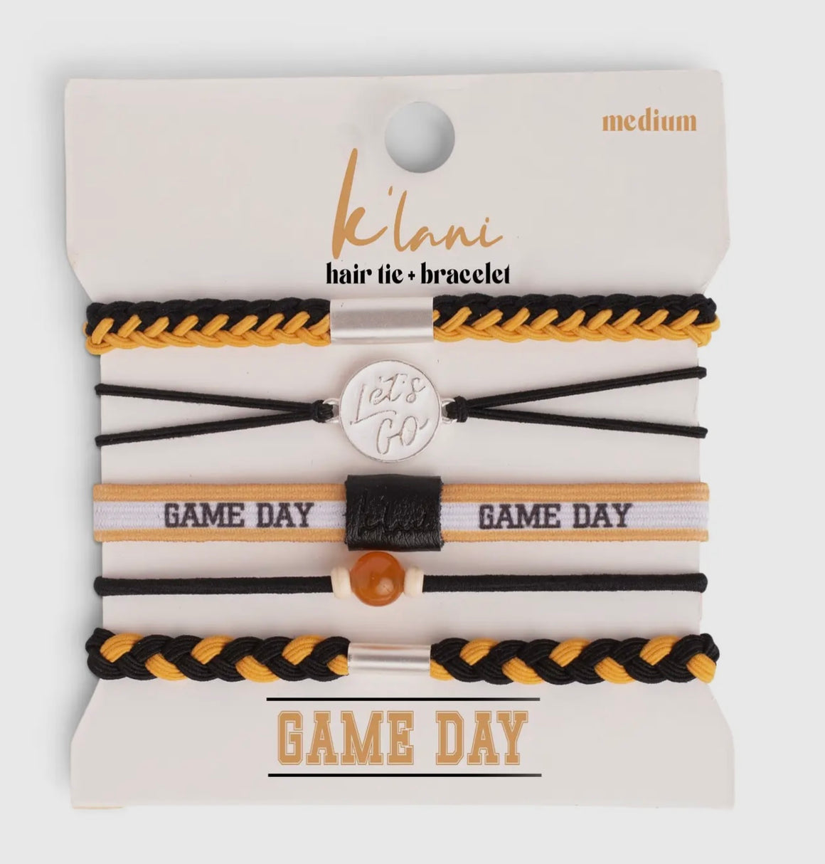Game Day Hair Tie/Bracelet Sets (3 Colors)