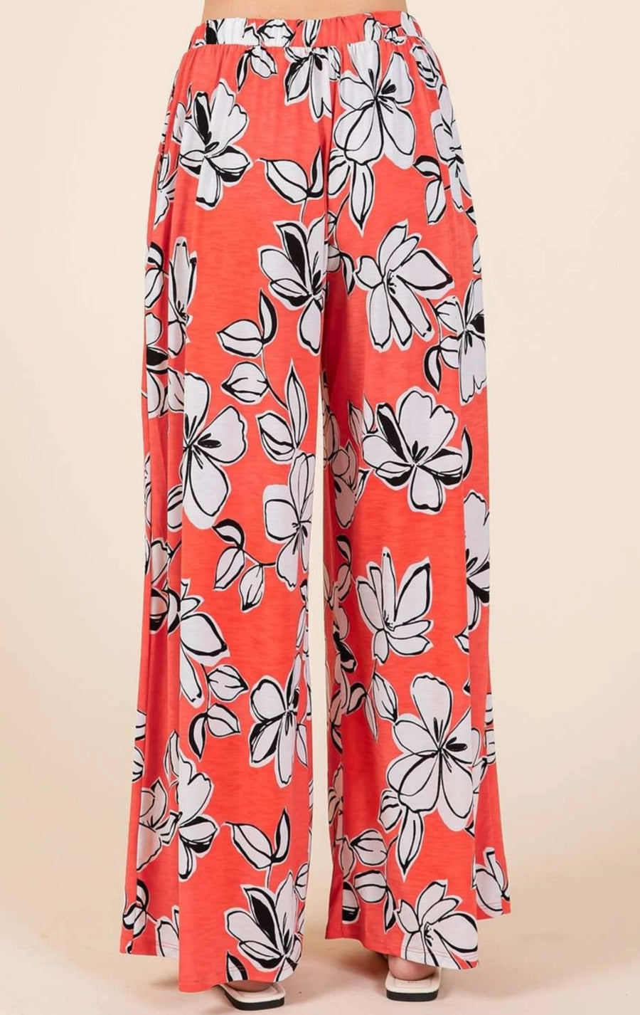 Lynston Floral Print Pant Coral