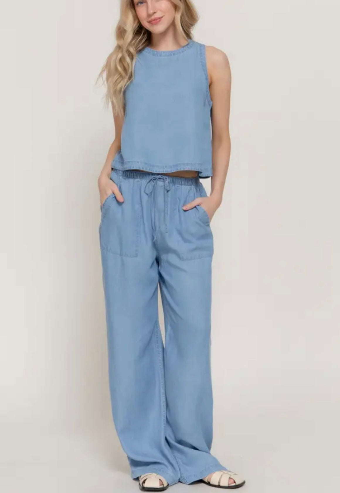 Hamptons Lyocell Top & Bottom Set