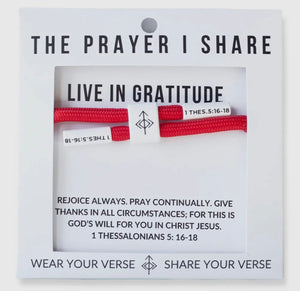 The Prayer Share Christian Cord Bracelet (Multiple Options)