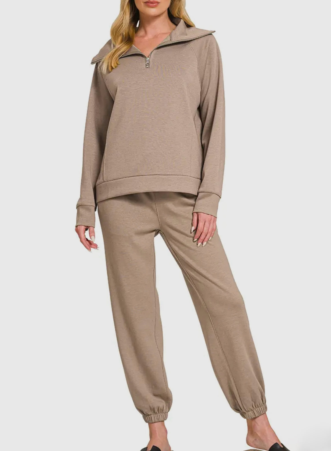 See Ya Scuba Top & Jogger Mocha Set