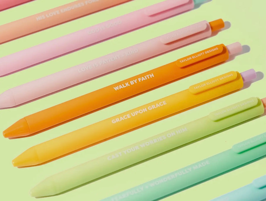 PBF Motivational Faith Gel Pen Set