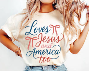 Loves Jesus & America Too T-shirt