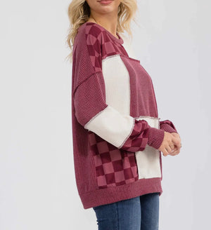 Flynn Colorblock & Checkered Top