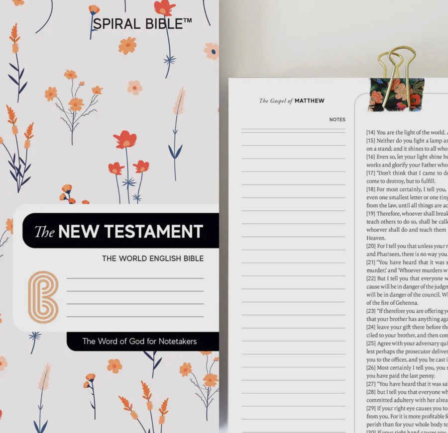 Spiral Bible New Testament Floral