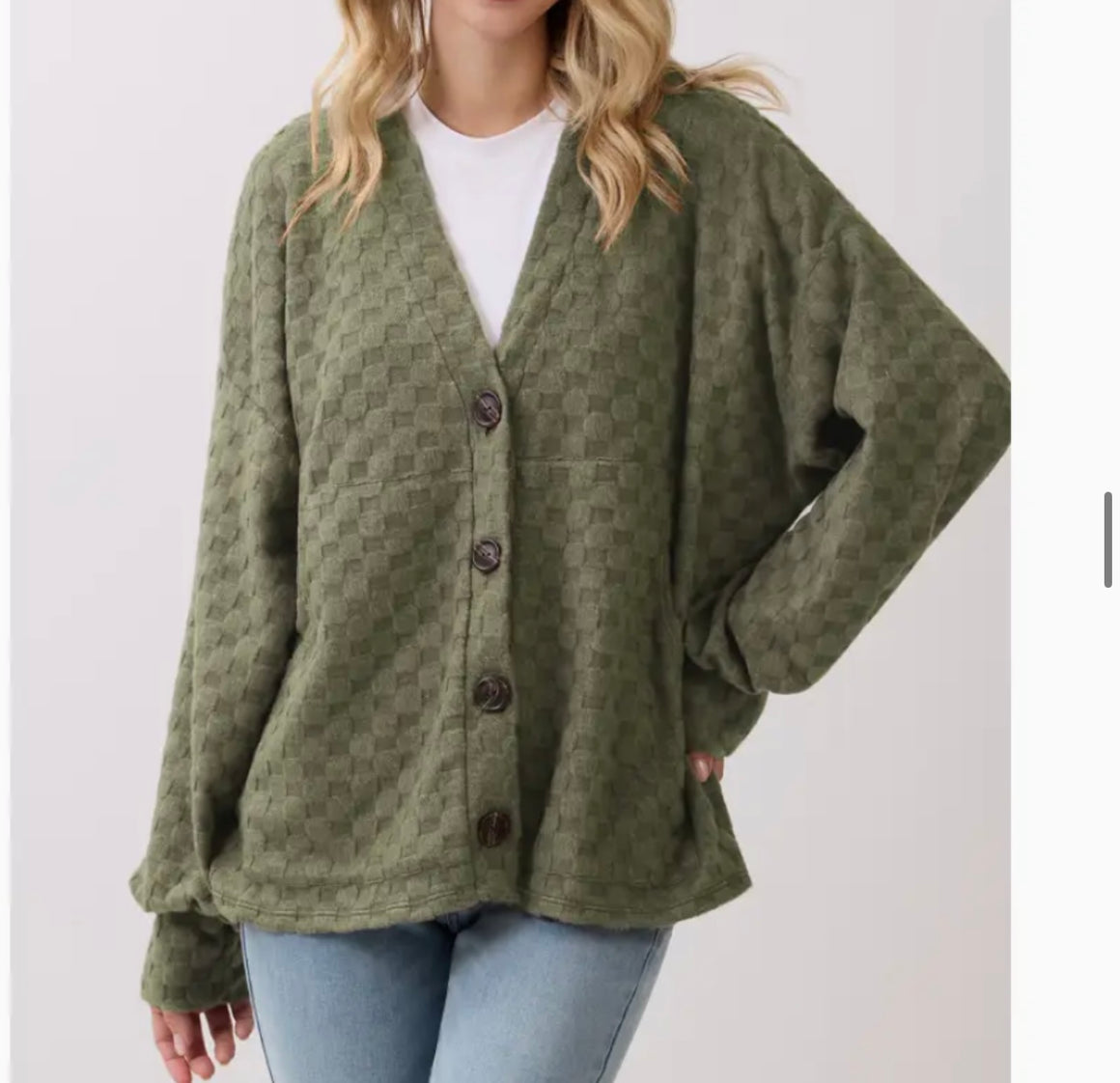 James Soft Olive Cardigan