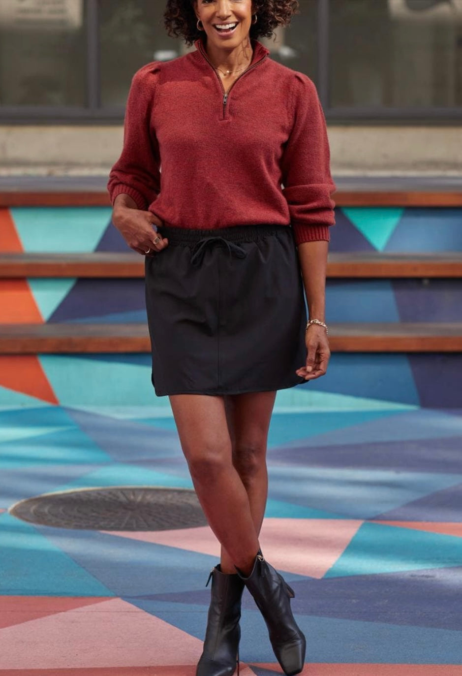 Nina Black Skort