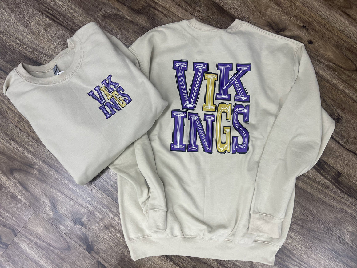 Vikings Back-Print Graphic Sweatshirt