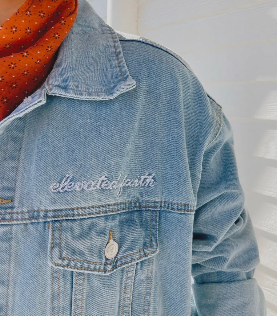 What A Friend We Have In Jesus Denim Jacket Adult