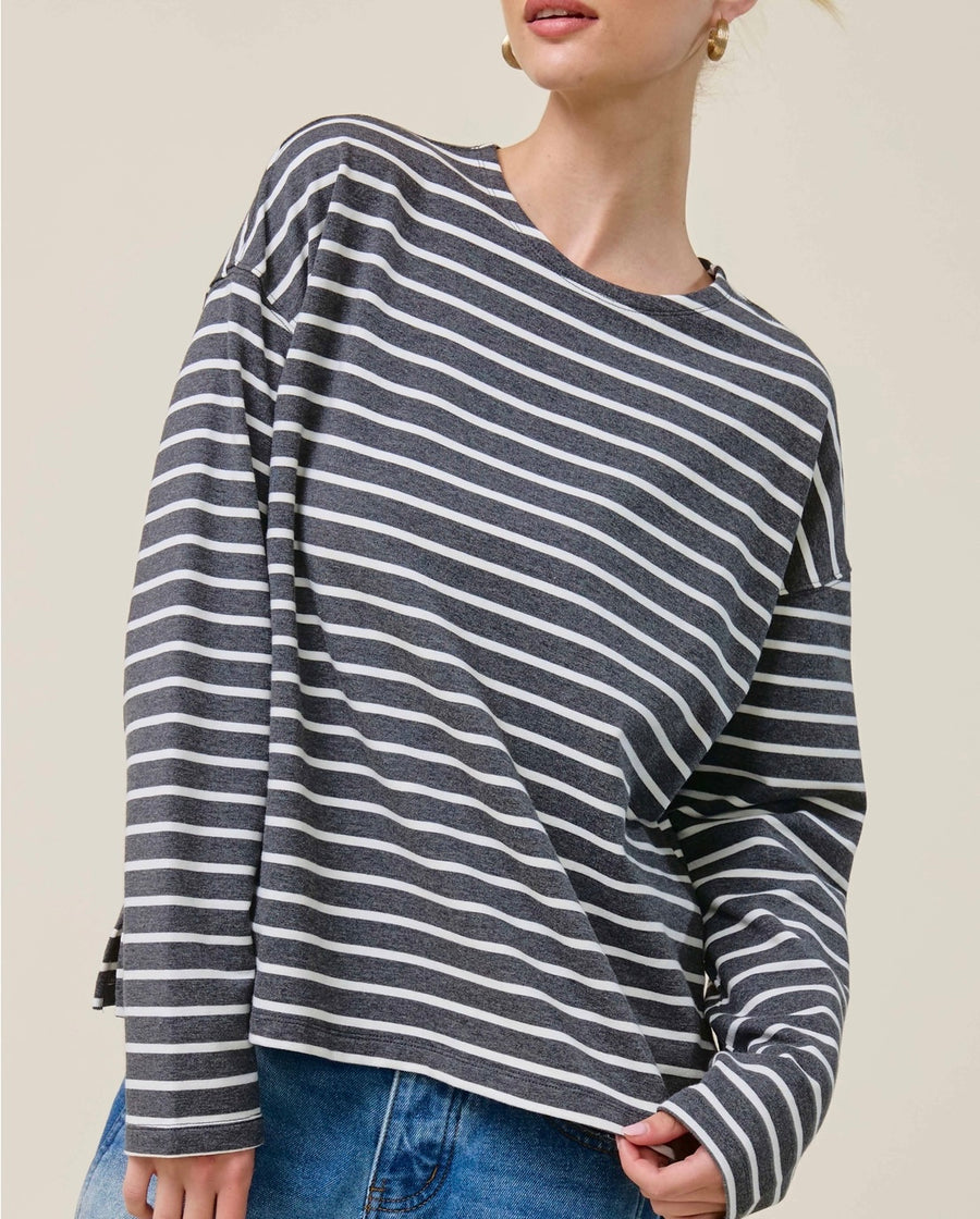 Mia Stripe Smoke Top