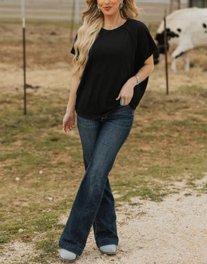 Vic Textured Dolman Top (4 Colors)