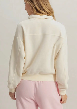 Wild Heart Cream Half Zip Top