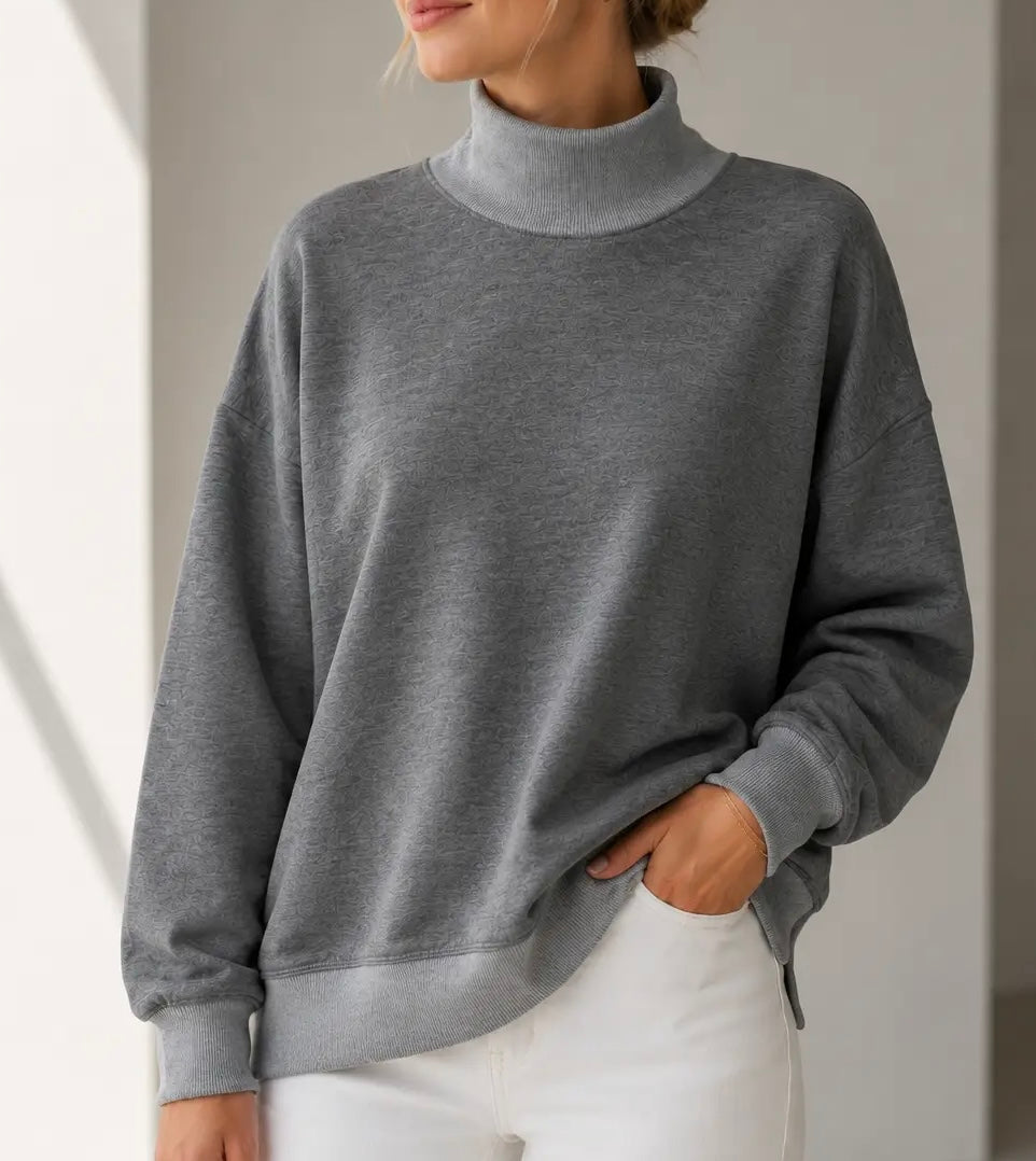 Vail Mock Neck Contrast Sweatshirt