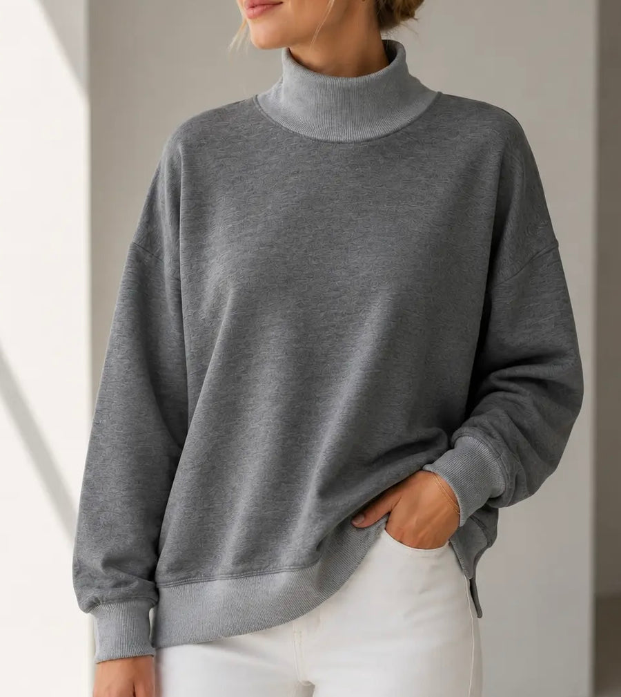Vail Mock Neck Contrast Sweatshirt
