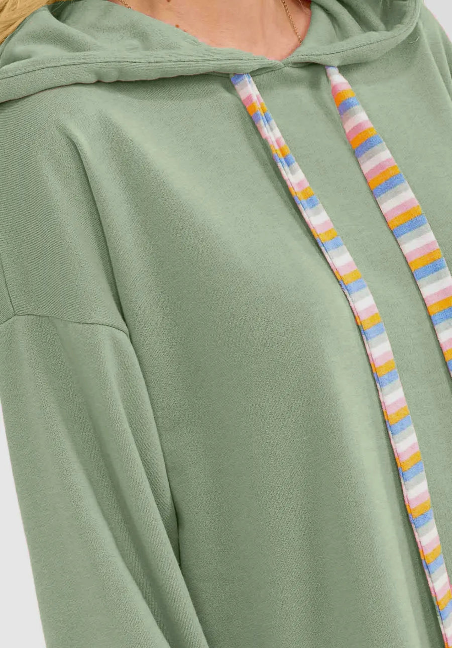 Left It Trim Hoodie Top