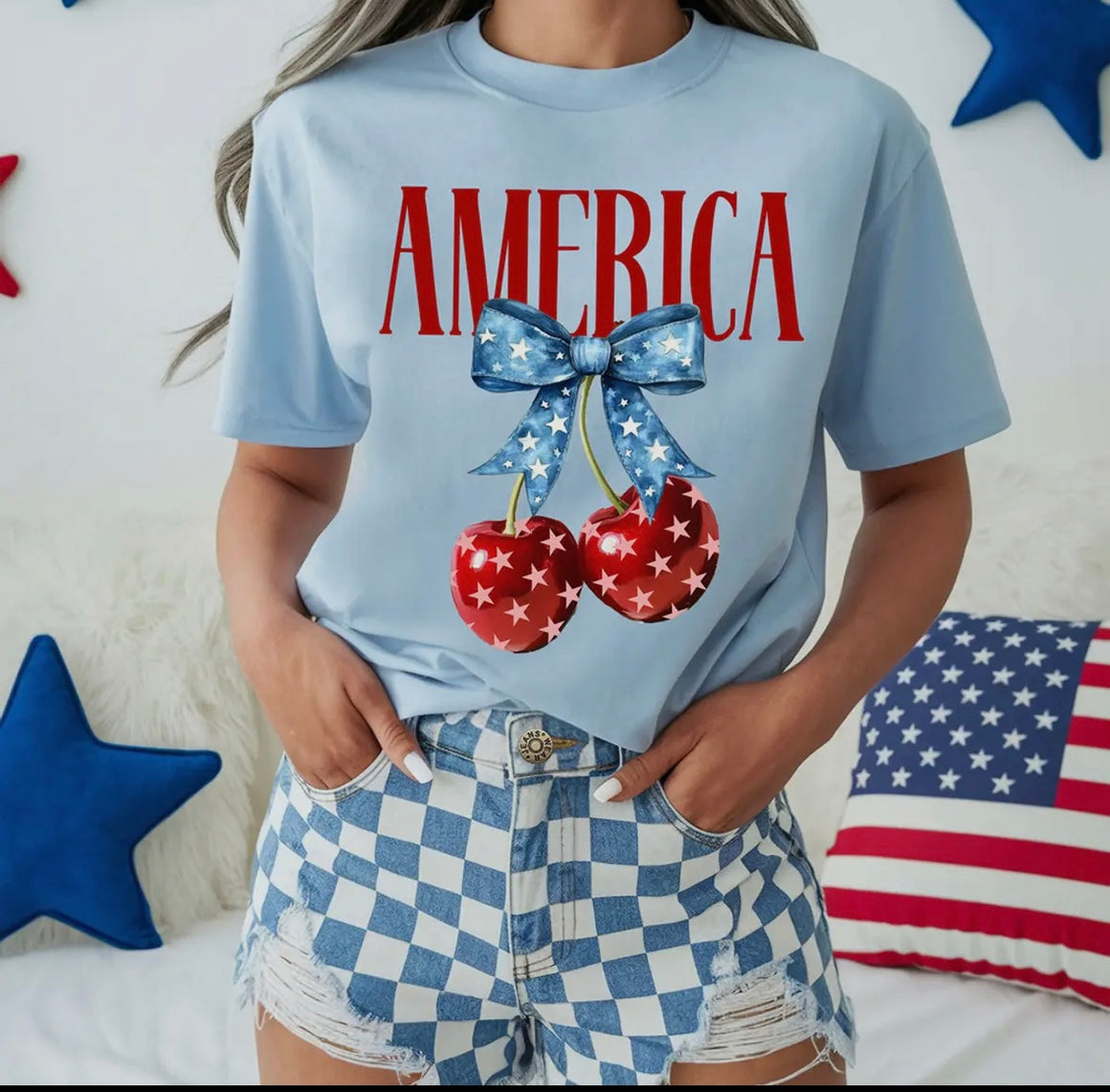 America Cherry Graphic T-shirt