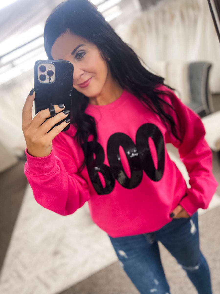 Boo Chenille Graphic Sweatshirt