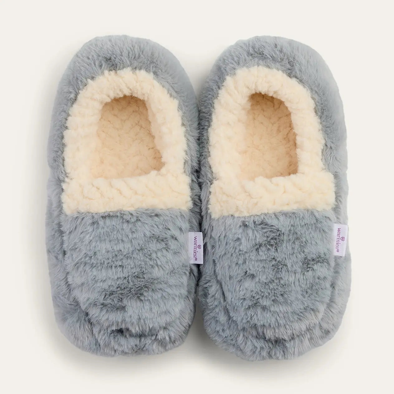 Sherpa Grey Warmies Slippers