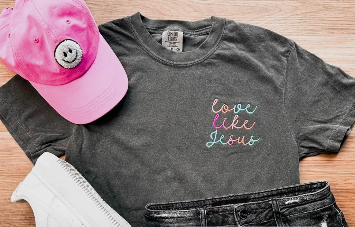 Love Like Jesus Embroidered Tee