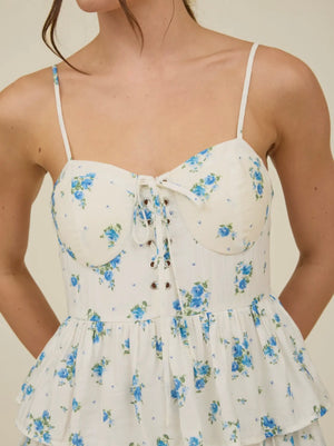 Chloe Blue Floral Dress