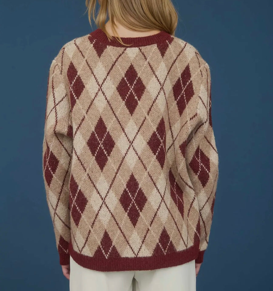 Rolland Argyle Knit Sweater