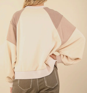 Renee Colorblock Cream Top