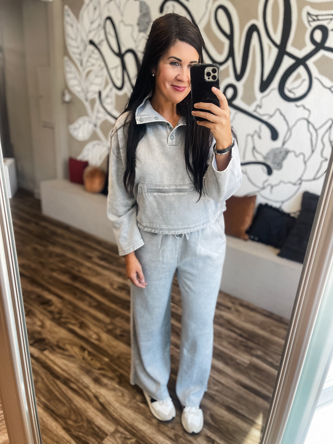 Carson Acid Wash Top & Bottom Outfit Set