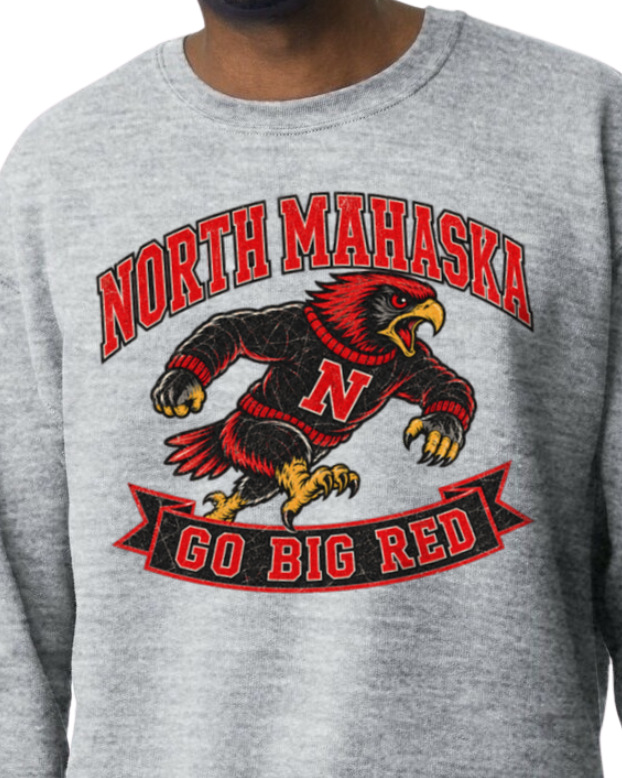 North Mahaska Vintage School Spirit Crewneck or Tee
