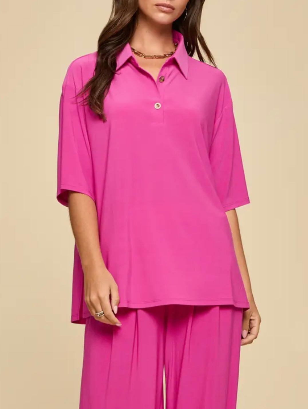 Runway Babe Pink Relaxed Pant & Top Set