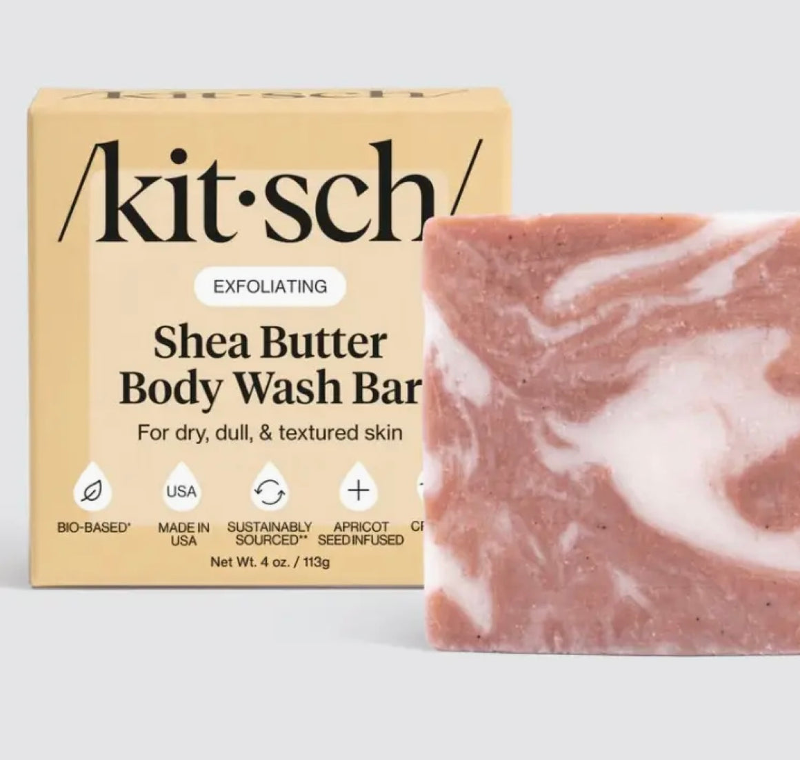 Kitsch Shea Butter Exfoliating Body Wash Bar