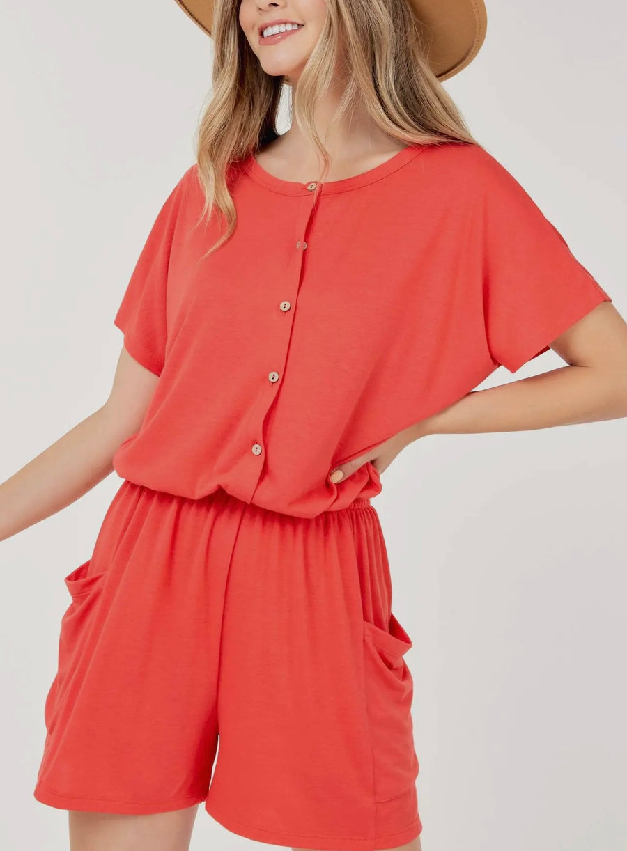 Harper Button Front Romper