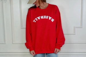 Upside Down Baseball or Softball Graphic Sweatshirt