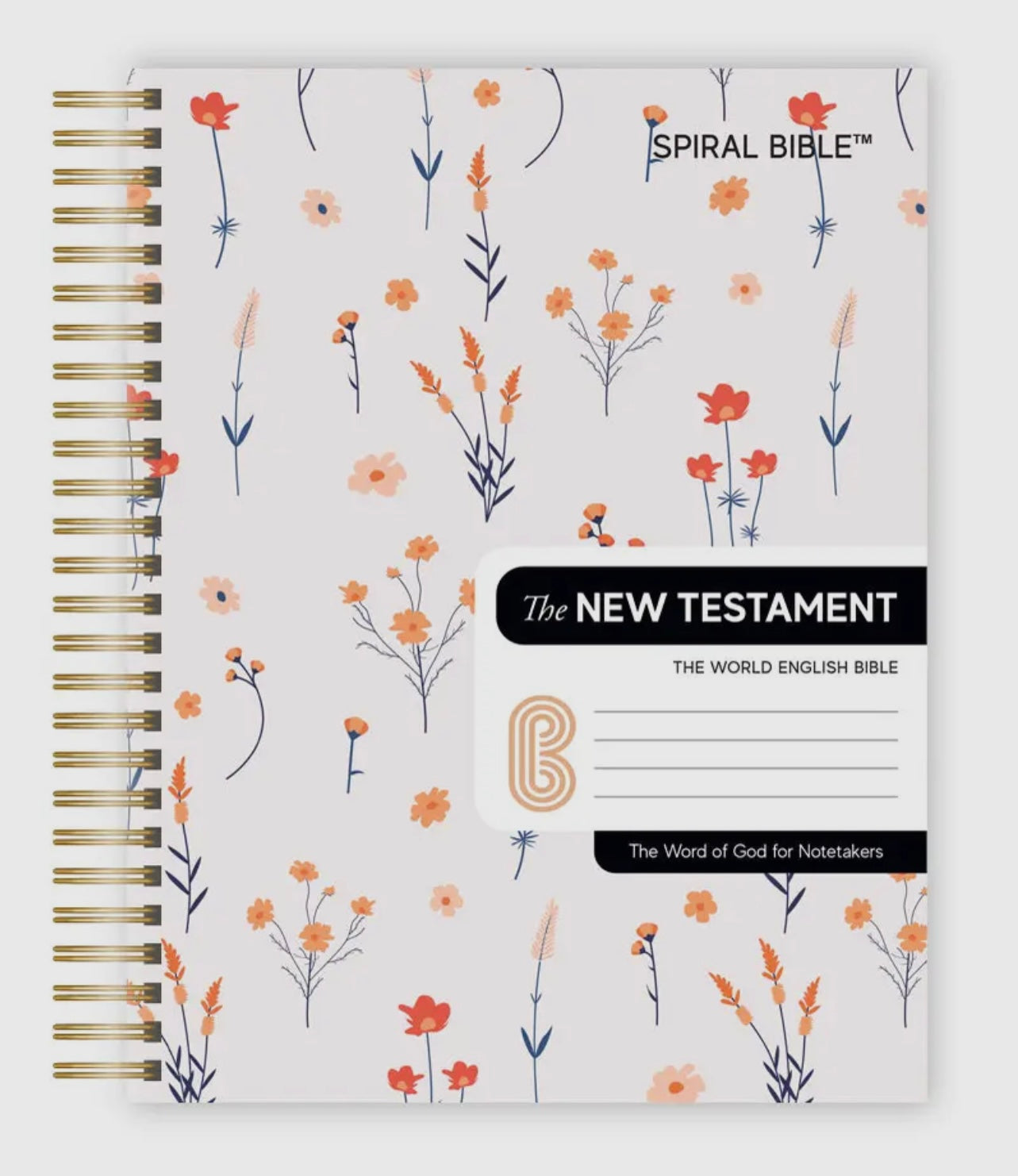 Spiral Bible New Testament Floral