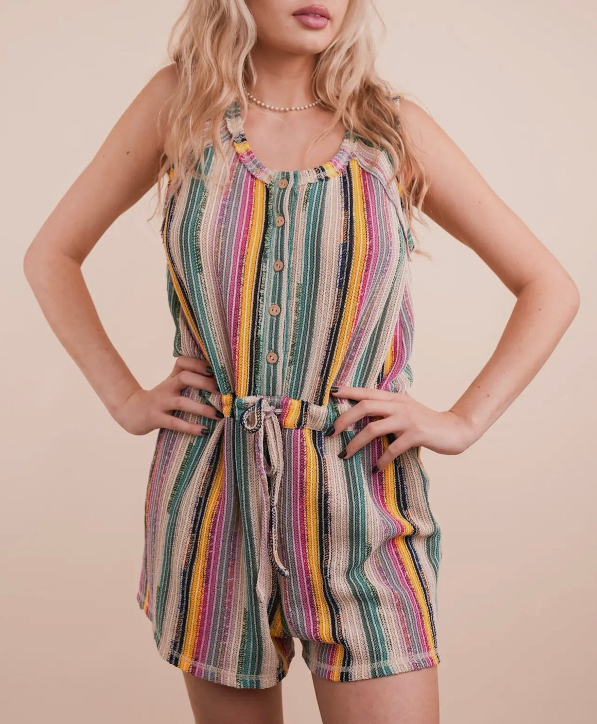 Klyn Crochet Multi Color Romper