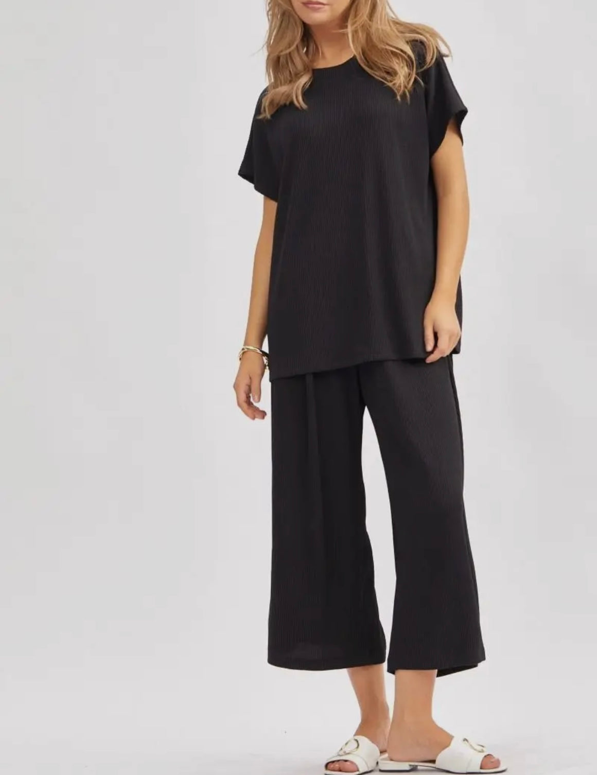 Neva Black Wide Leg Set