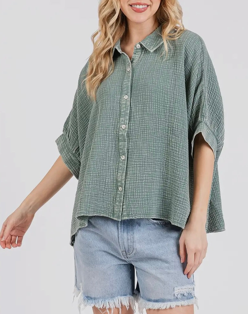 Hold On Mineral Wash Top