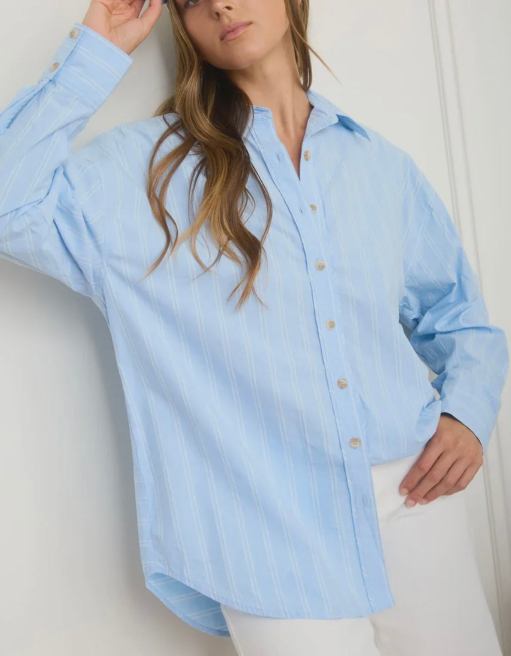 Aubrey Striped Blue Top