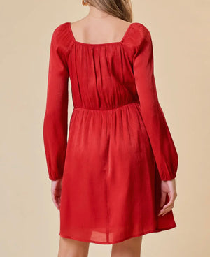 Holiday Shine Red Dress