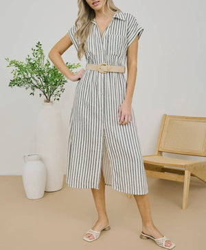 Joesephen Stripe Belted Dress