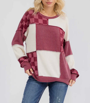 Flynn Colorblock & Checkered Top