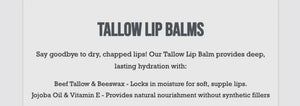 Lady May Tallow Lip Balm Hydrating Vanilla