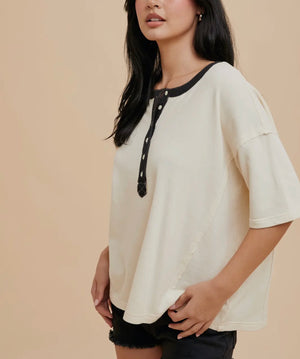 Demi Henley Top