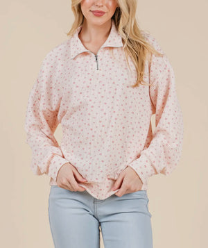 Maybe Late Ditsy Floral Pullover